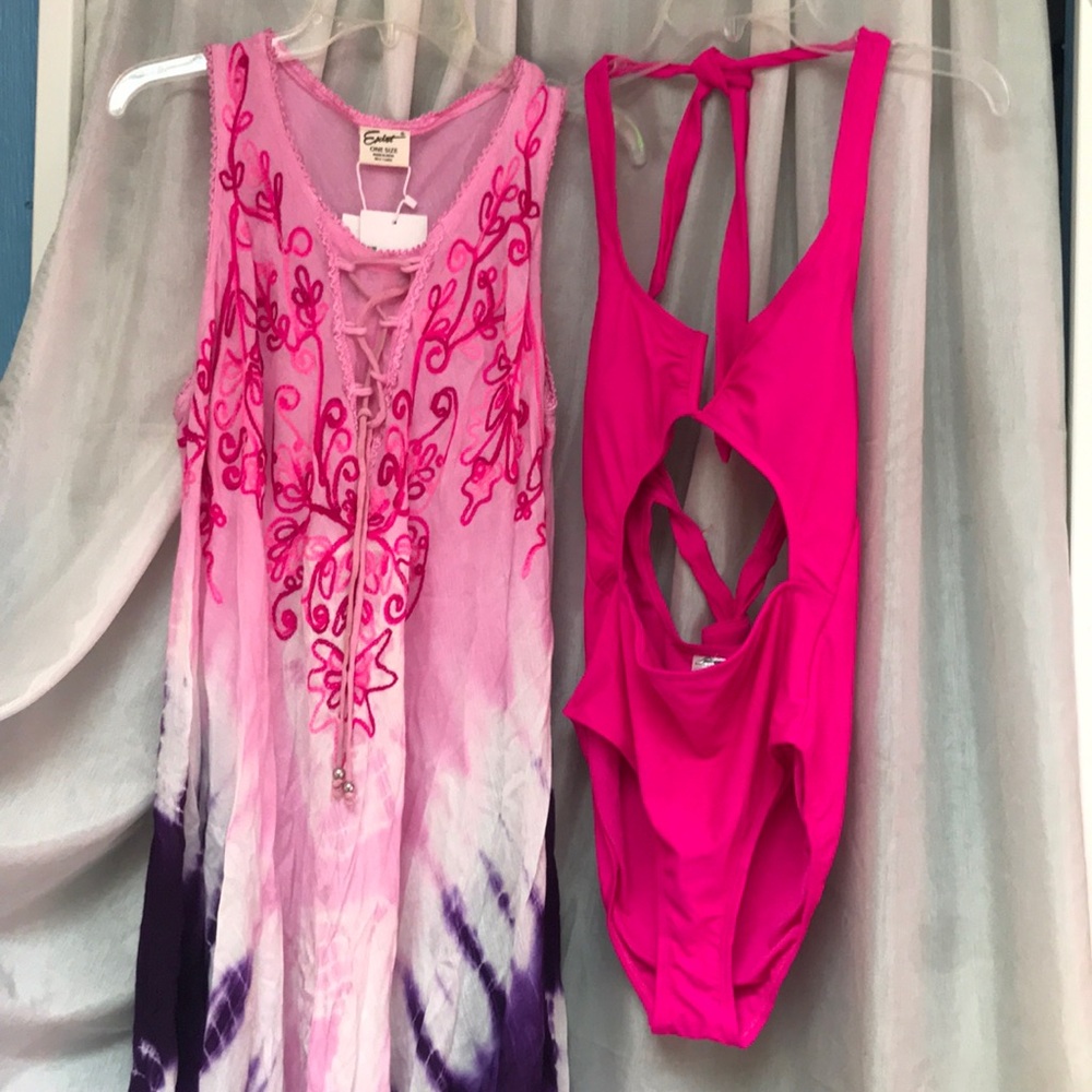 Endless waves hot pink swimsuit